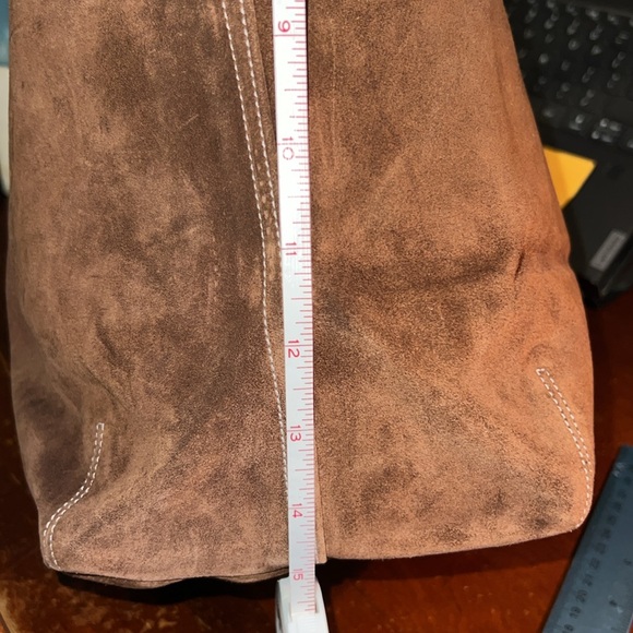 COACH 9196 VINTAGE LEGACY SAC CHOCOLATE BROWN SUEDE LEATHER XL BUCKET/DUFFLE - Picture 15 of 16